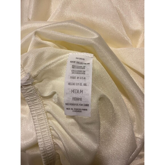 Vtg Soft Moments 2-Piece Pajama Set Pale Yellow Lace Sz M 1970s NOS NWT USA - Picture 8 of 12